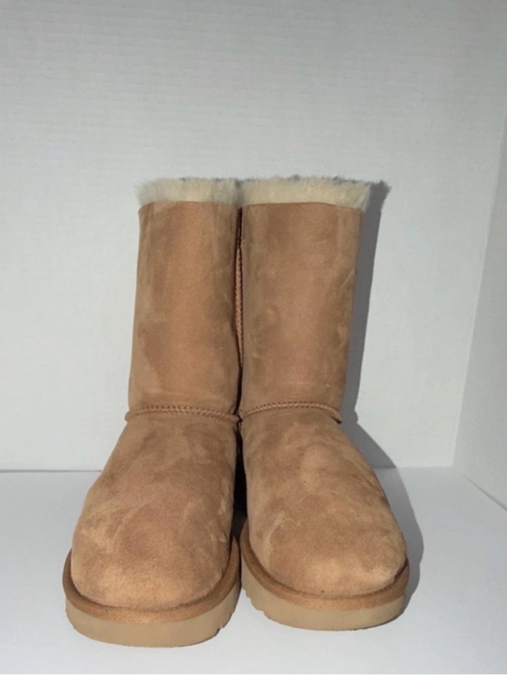UGG Chestnut Suede Classic Short Shearling Boots